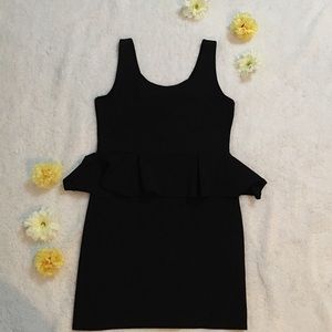 Black peplum dress